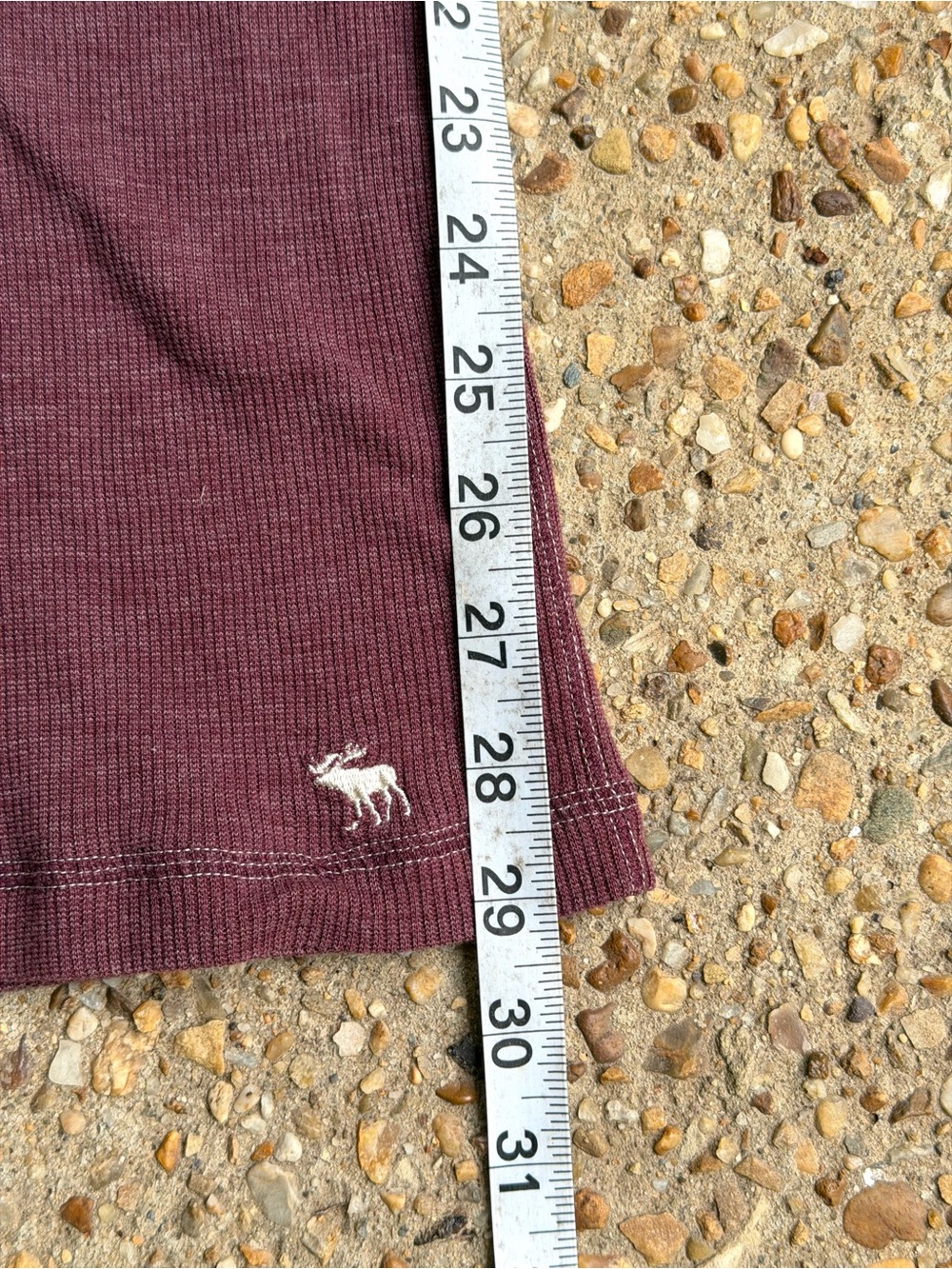 Vtg Y2K Abercrombie & Fitch Burgundy Plum Ribbed Top Size M - Picture 4 of 10